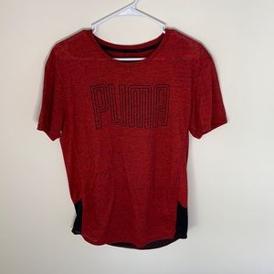 PUMA Men’s Deep Red Athletic Shirt (Size: S)